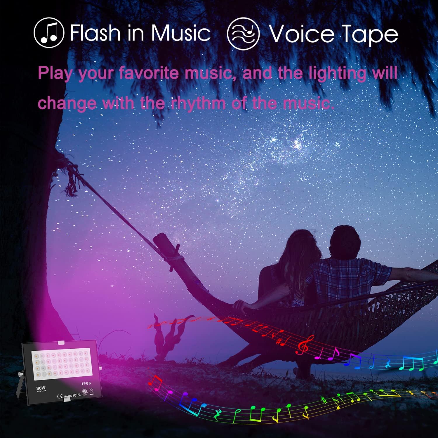 Changm Faretto LED RGB 30W per Esterni (4 Pezzi) - immagine 6