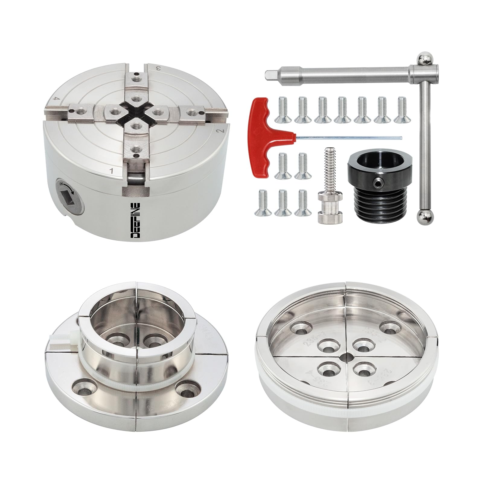 Deefiine Mandrino per Tornio Professionale 100mm