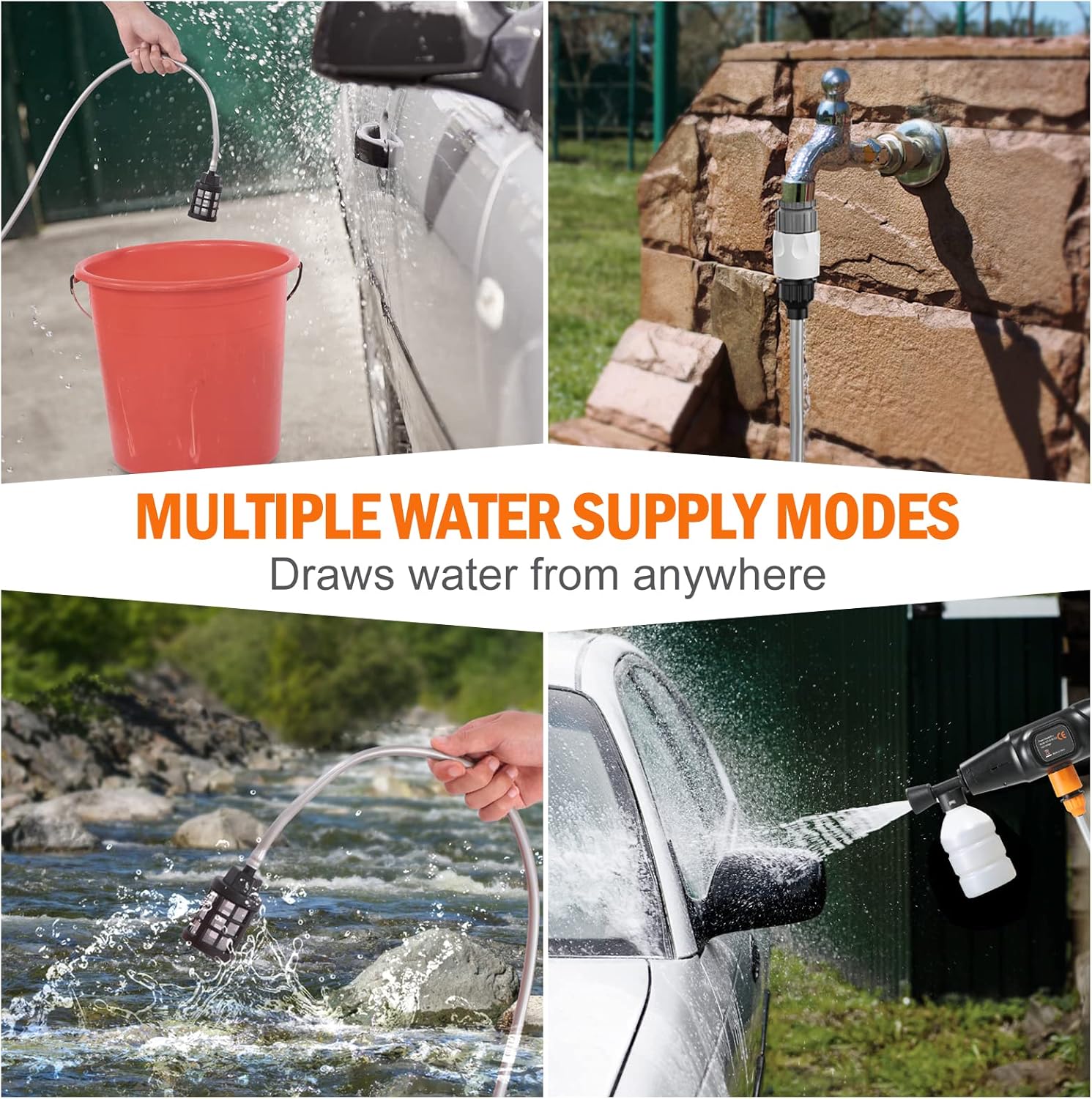 Aumotop Idropulitrice a Batteria Portatile 50bar - immagine 6