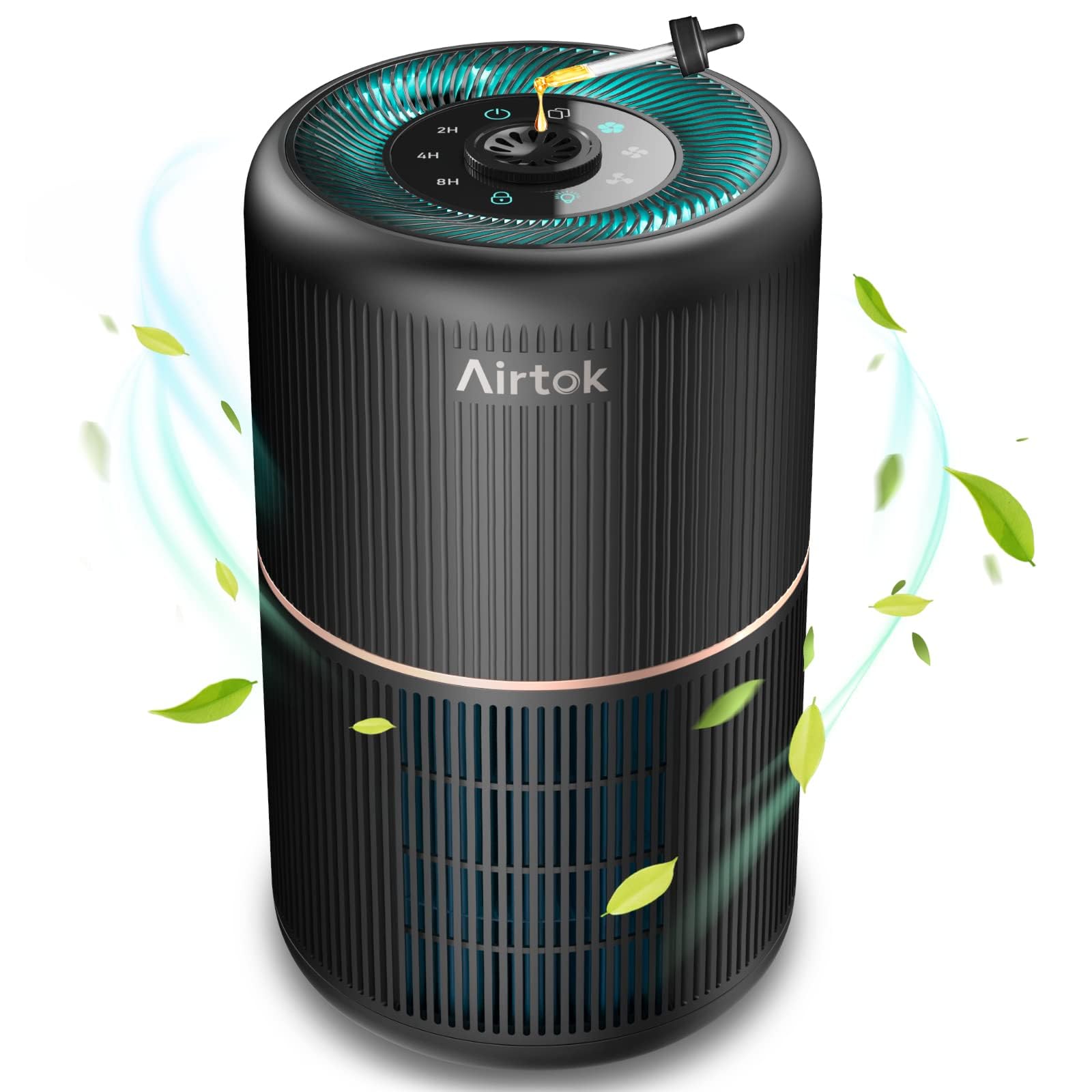 Airtok Purificatore Aria H13 HEPA con Spugna Aromatica