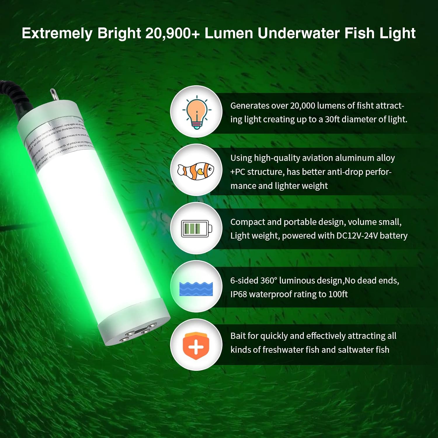 LOQATIDIS Luci da Pesca Subacquee LED per Esche - immagine 4