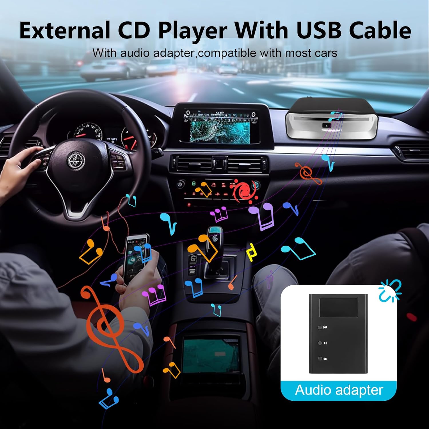Lettore CD/DVD Esterno USB per Autoradio Android - immagine 5