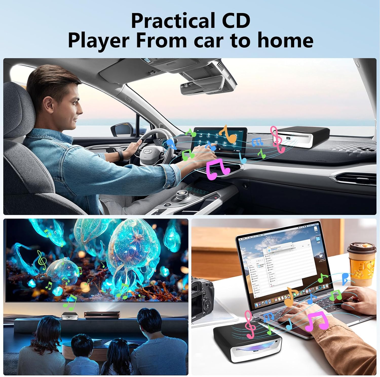 Lettore CD/DVD Esterno USB per Autoradio Android - immagine 7