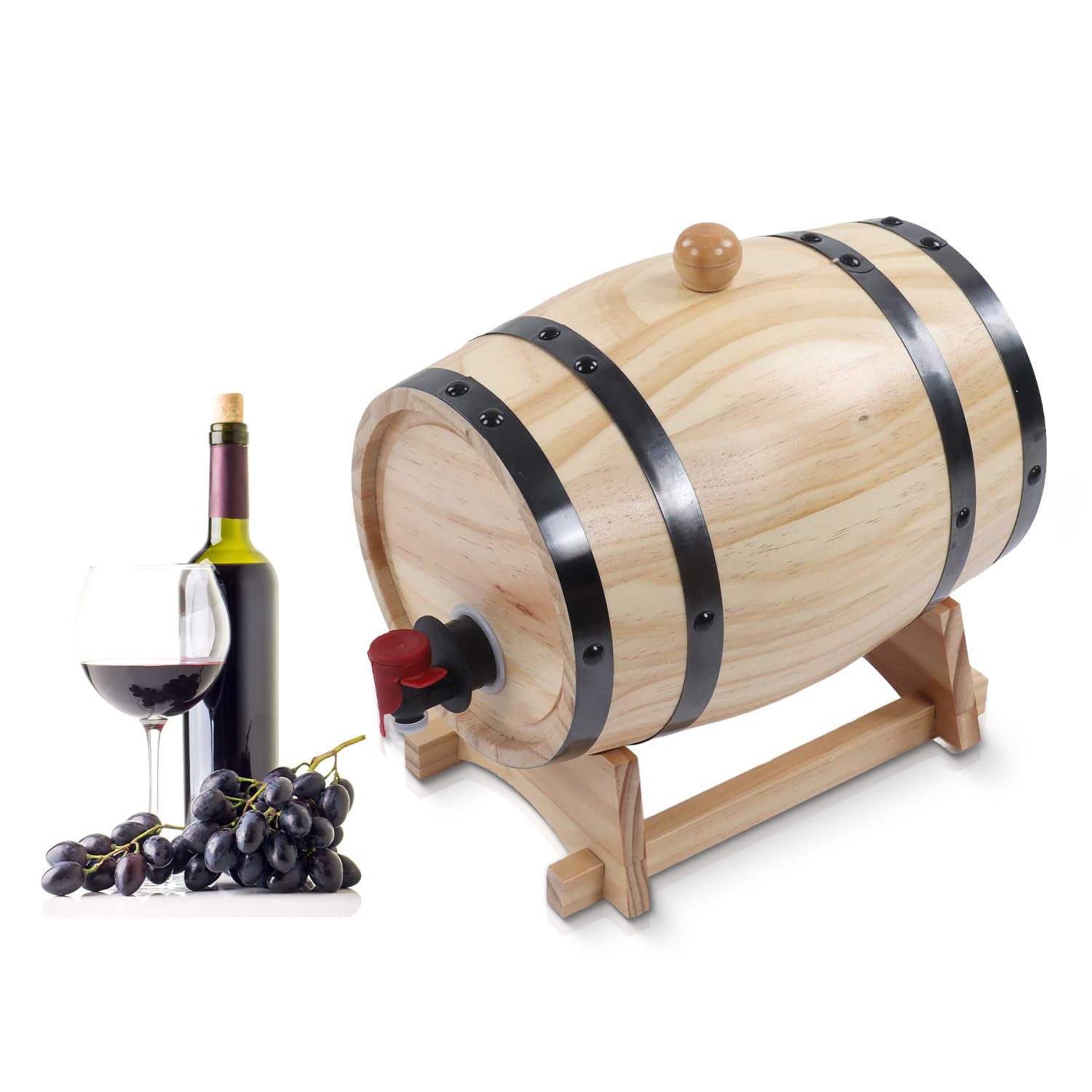 Tissting Botte per Vino in Legno 3L con Rubinetto
