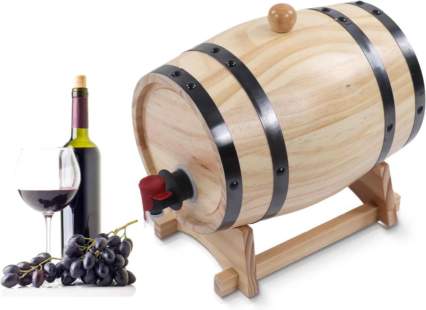 Tissting Botte per Vino in Legno 3L con Rubinetto - immagine 1