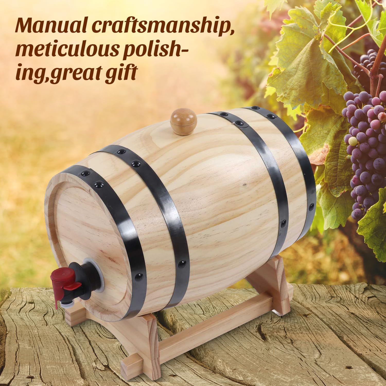 Tissting Botte per Vino in Legno 3L con Rubinetto - immagine 3