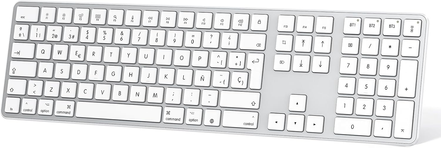 Omoton Tastiera Wireless Bluetooth per Mac, Argento - immagine 1