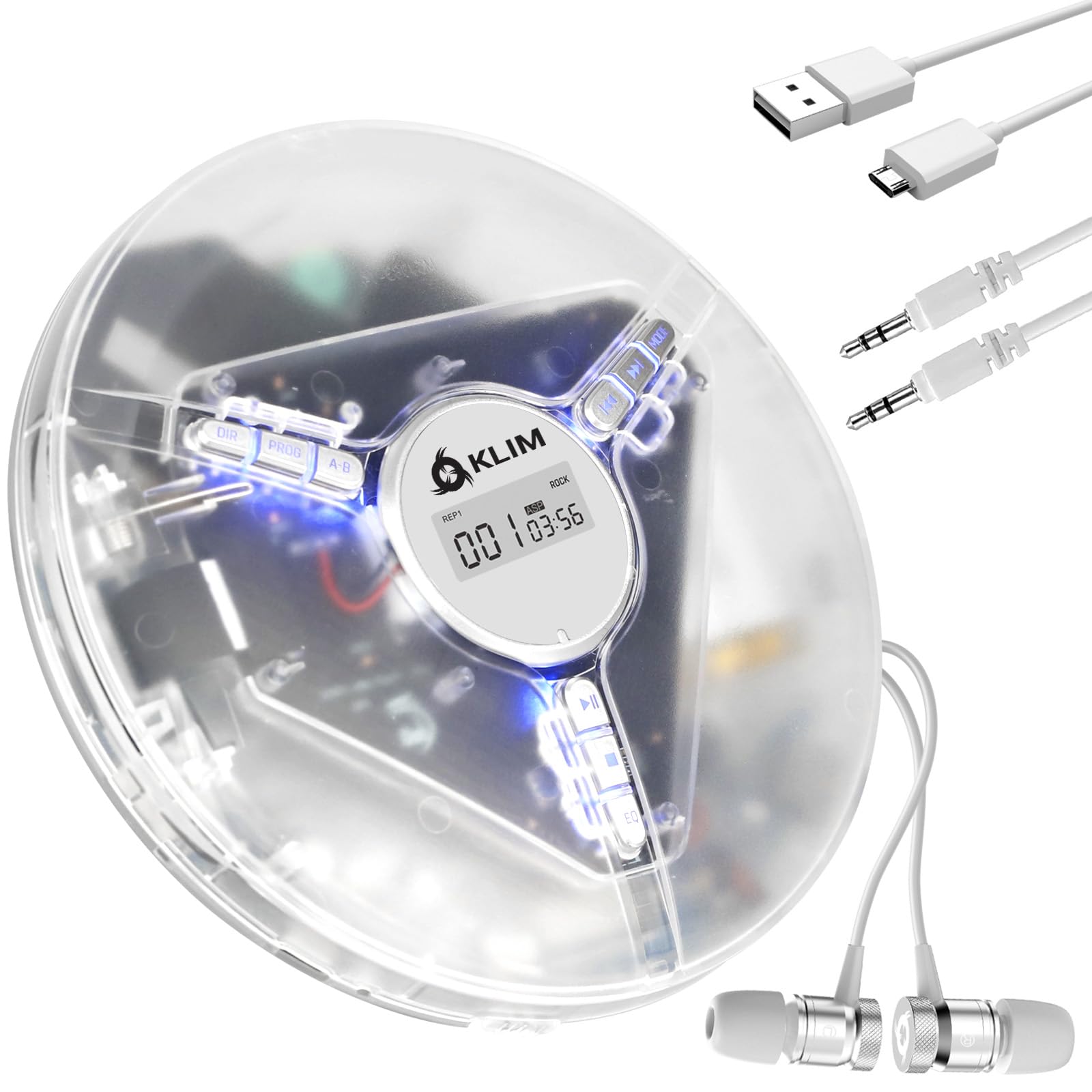 Klim Discman - Lettore CD Portatile Ricaricabile