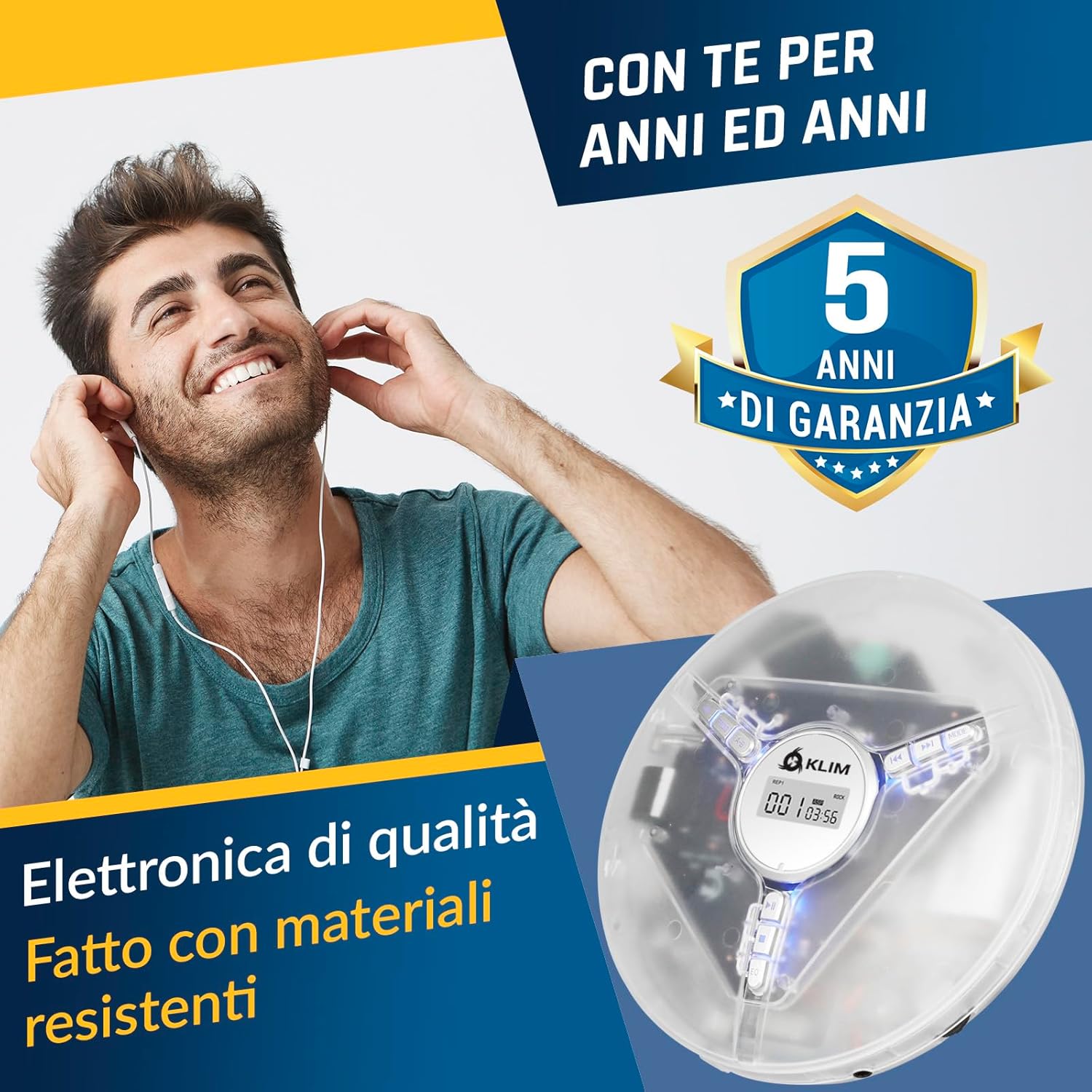 Klim Discman - Lettore CD Portatile Ricaricabile - immagine 6