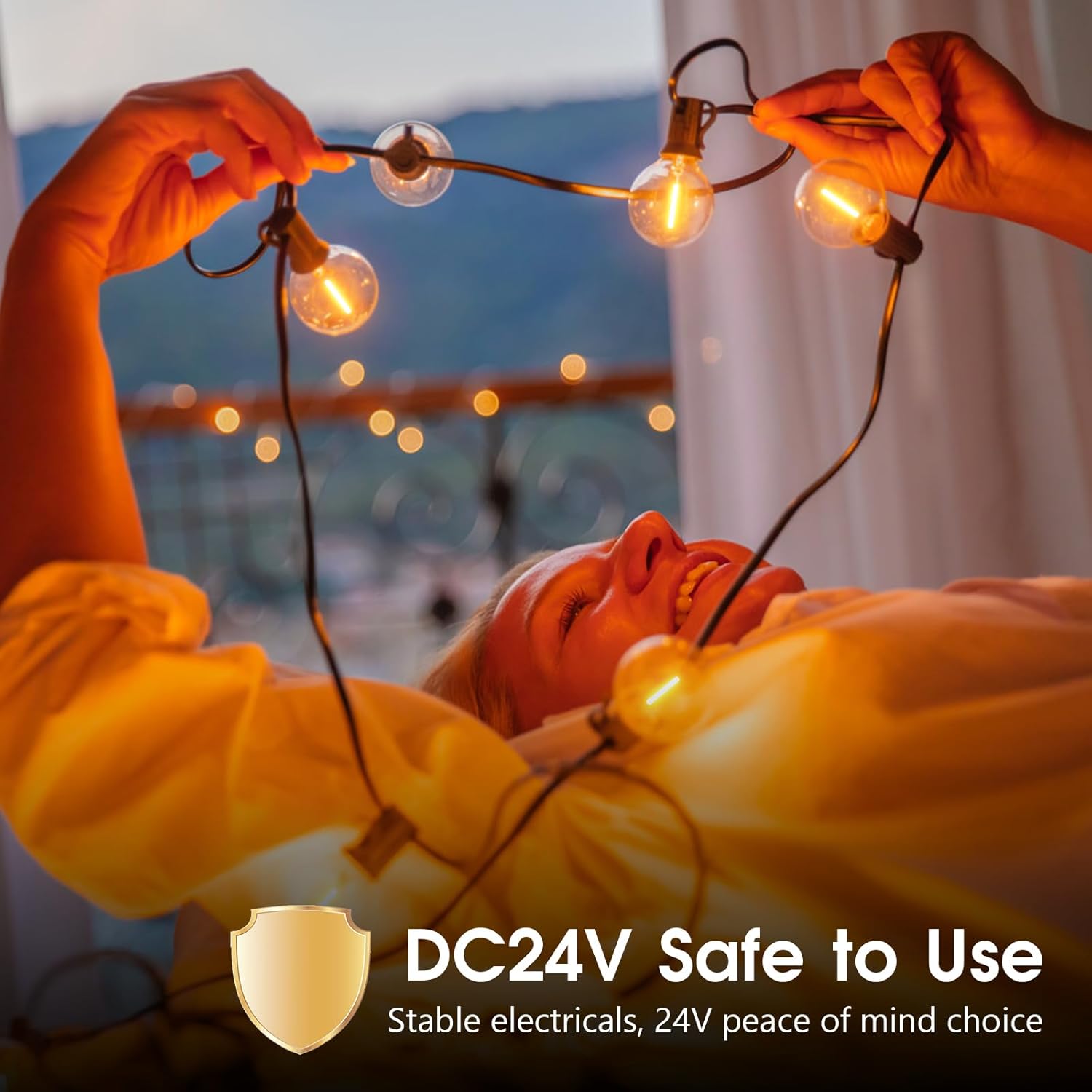 Toipwen Catena Luminosa Esterno Dimmerabile 45.7M - immagine 8