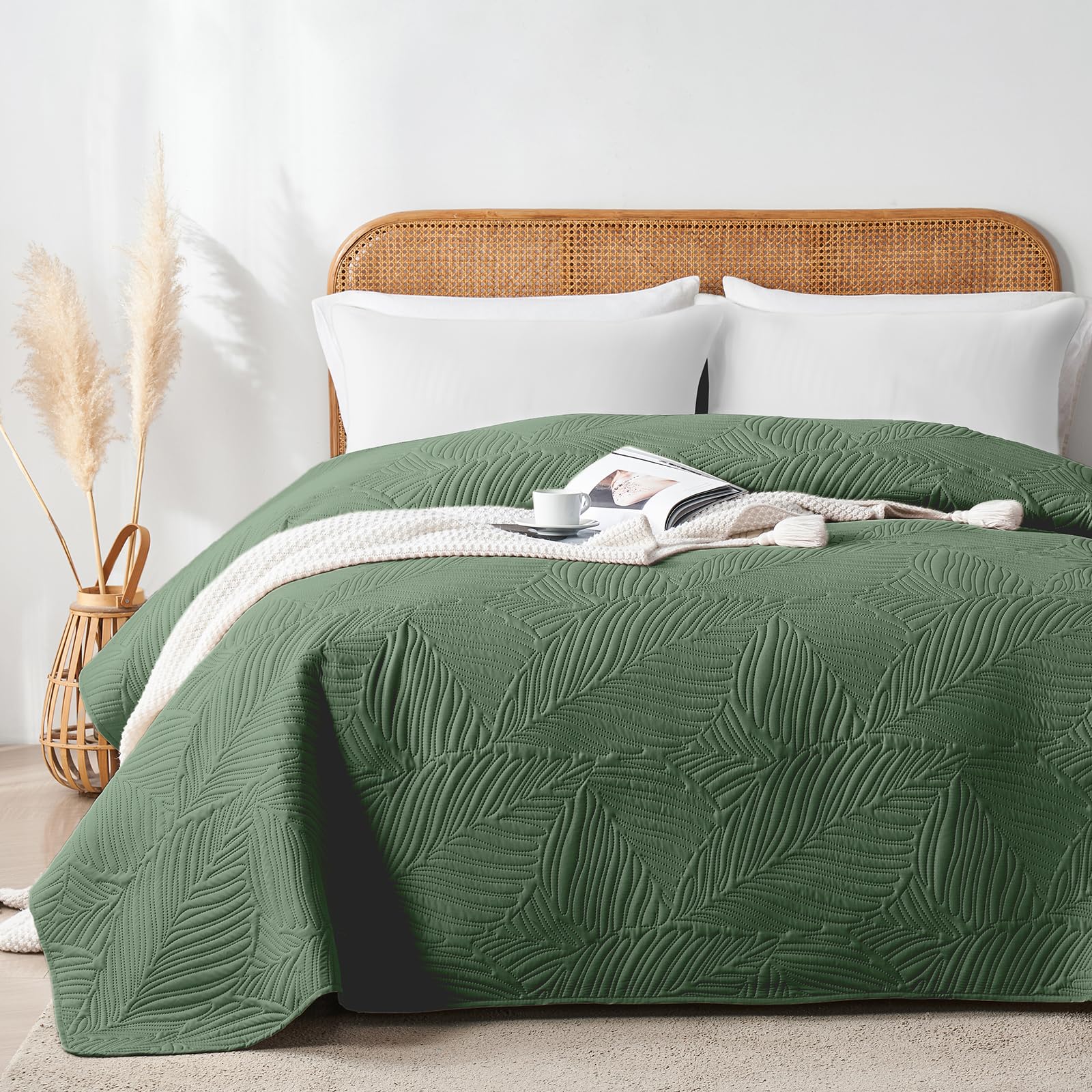 Copriletto Ultrasonico Verde 200x220 cm