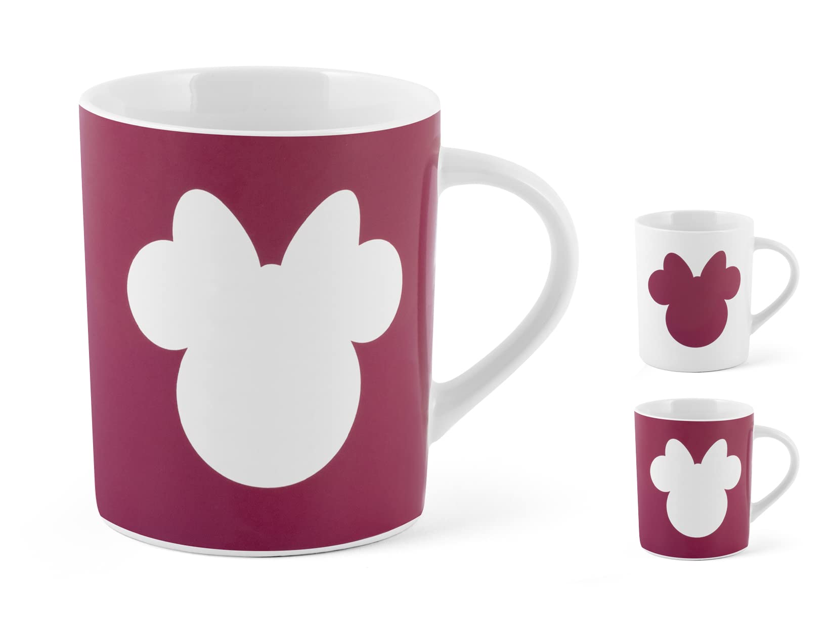 H&H Disney100 Minnie Set 24 Tazze Mug, New Bone China, cc340