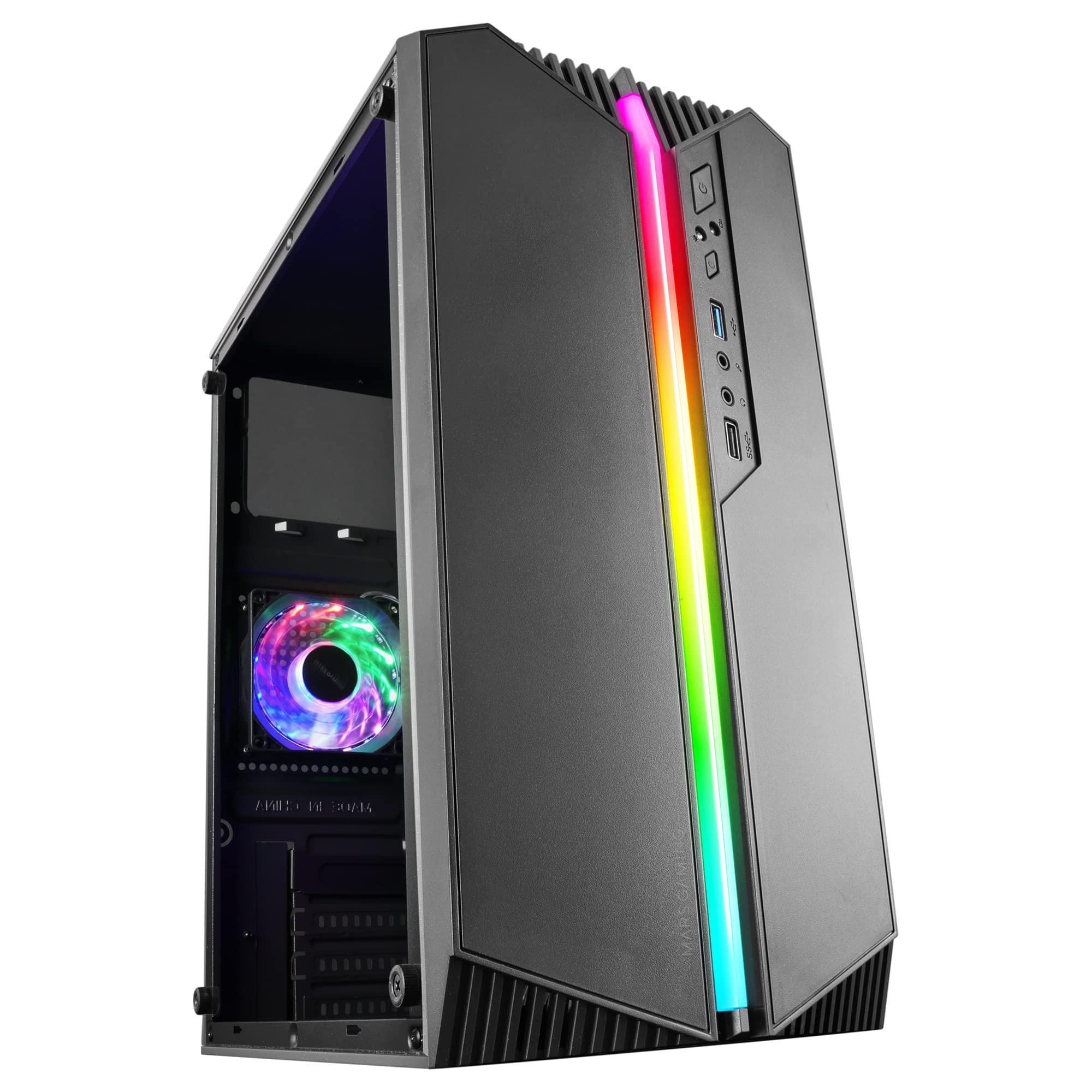 Mars Gaming MC-S1 - Case PC Micro-ATX Ultra-Compatto, Nero
