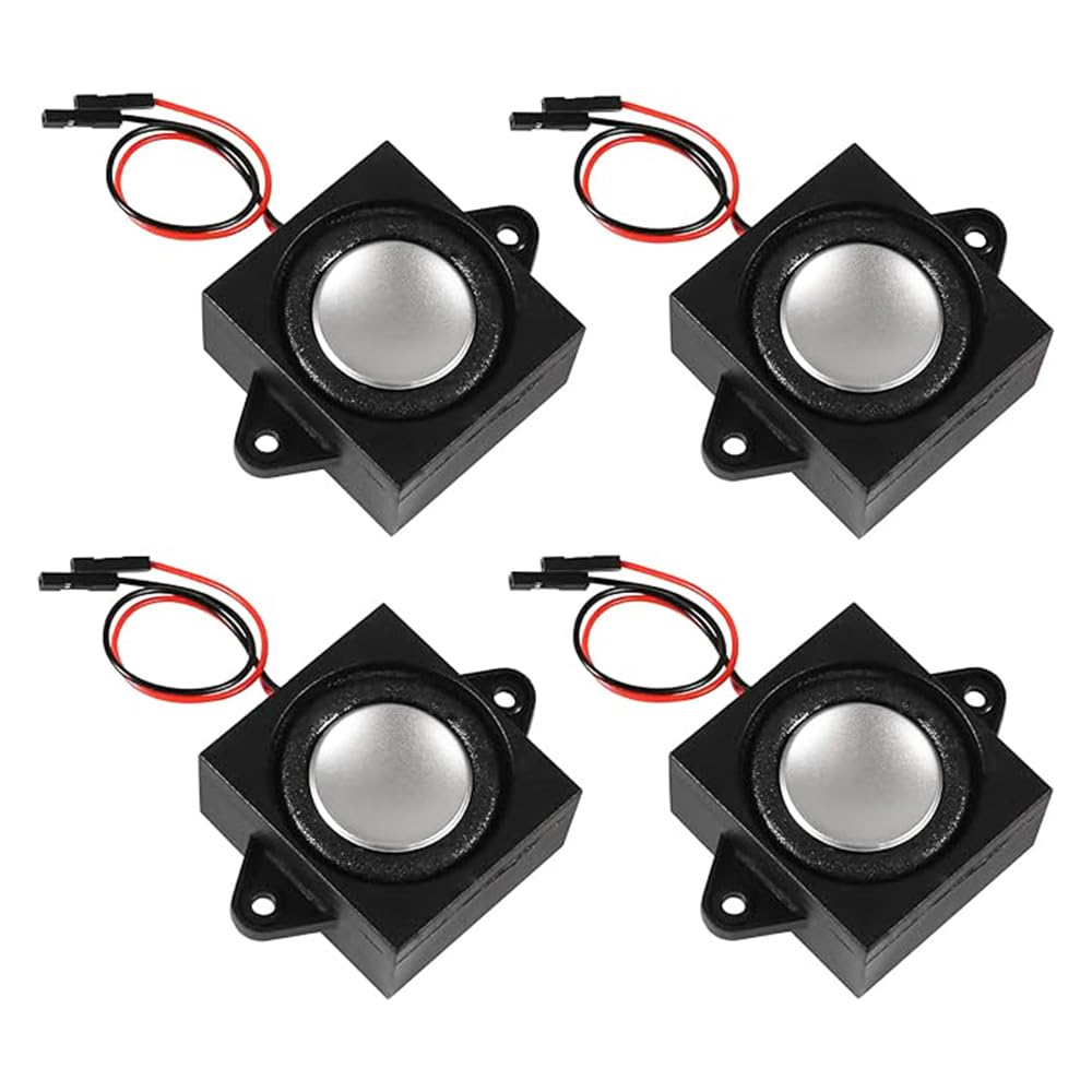 4 Pezzi Mini Altoparlante a Cavità Singola da 3 Watt 8 Ohm, Piccoli Altoparlanti Portatili Interfaccia di Separazione del Connettore per Una Varietà di Piccoli Progetti Elettronici