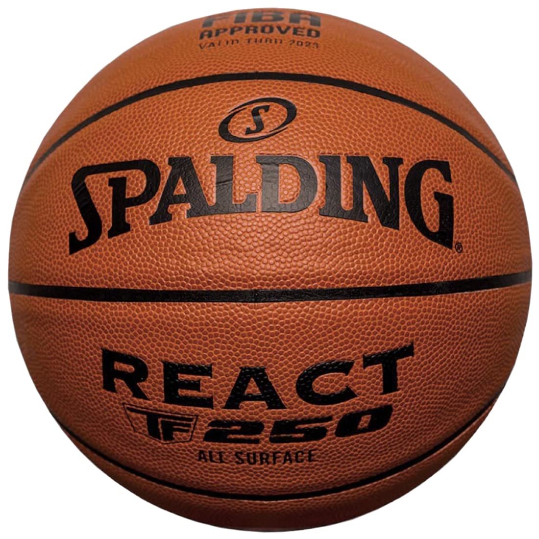Spalding React FIBA TF 250 76967Z, Unisex basketballs, Orange, 7 EU