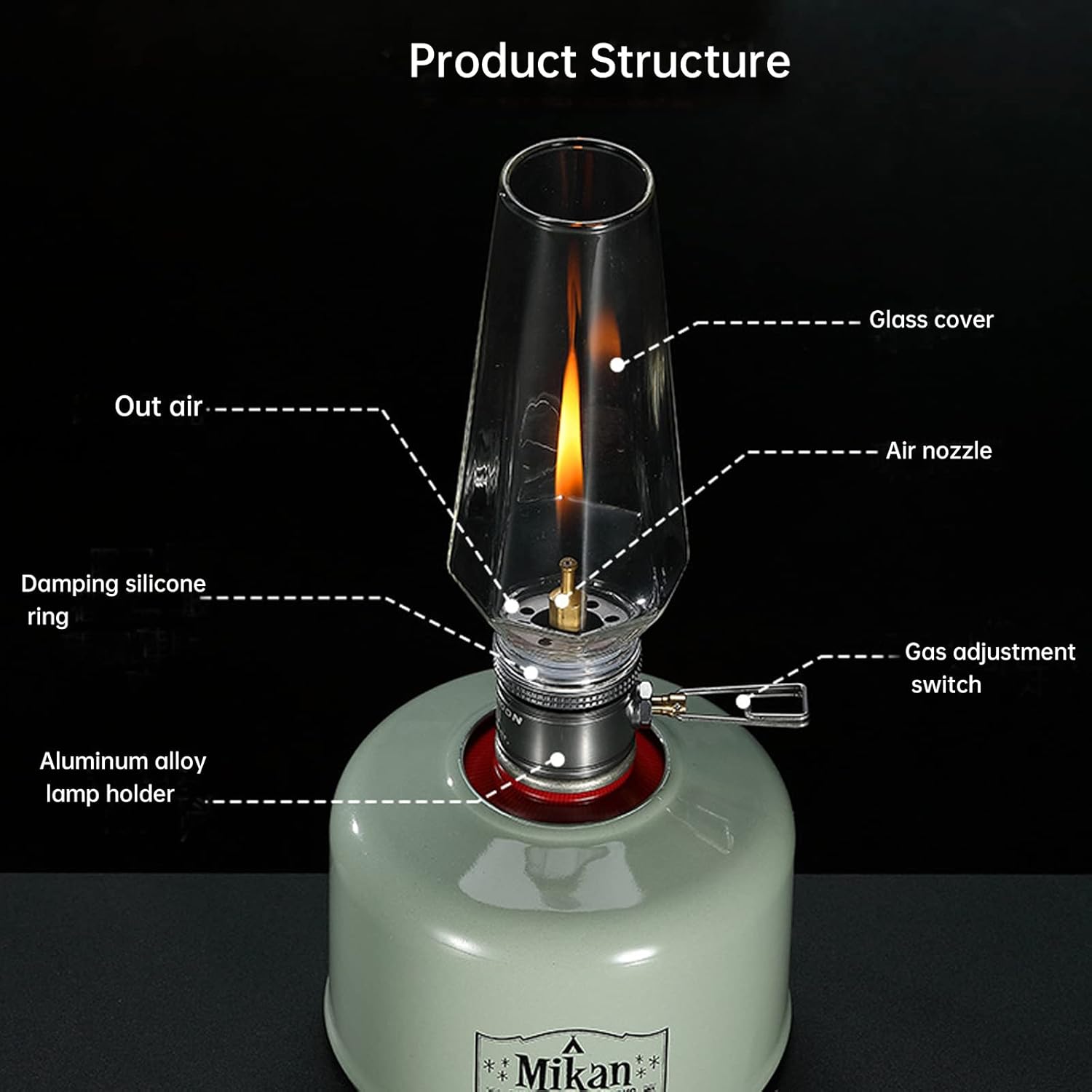 Campingmoon Lanterna a Gas Atmosfera T-1 - immagine 7