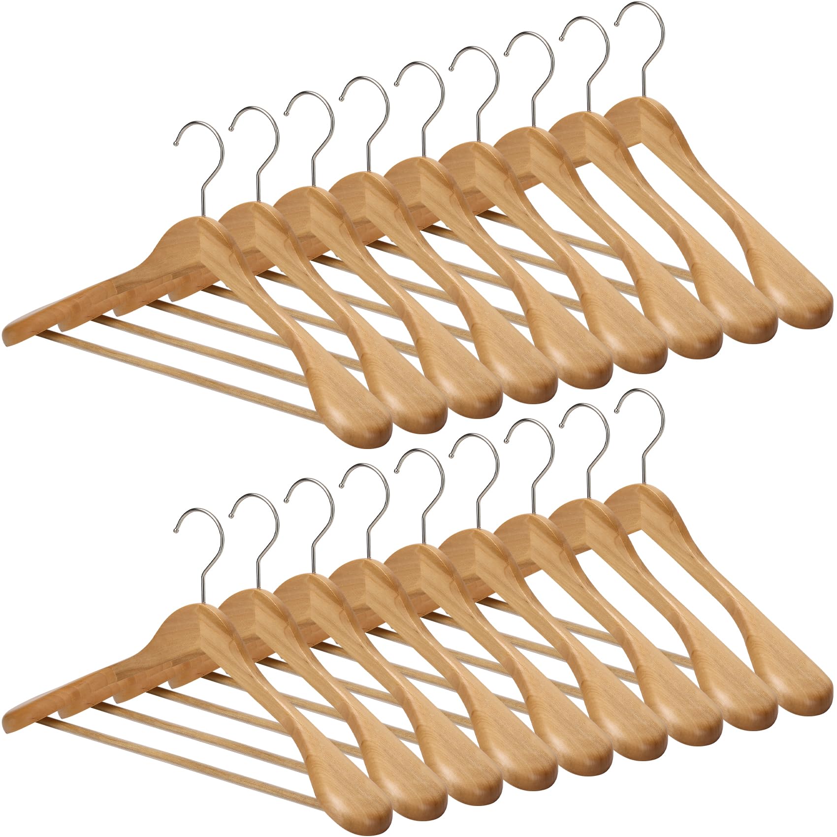 Mela's Grucce Legno Larghe 45cm, Pack 18, Natural