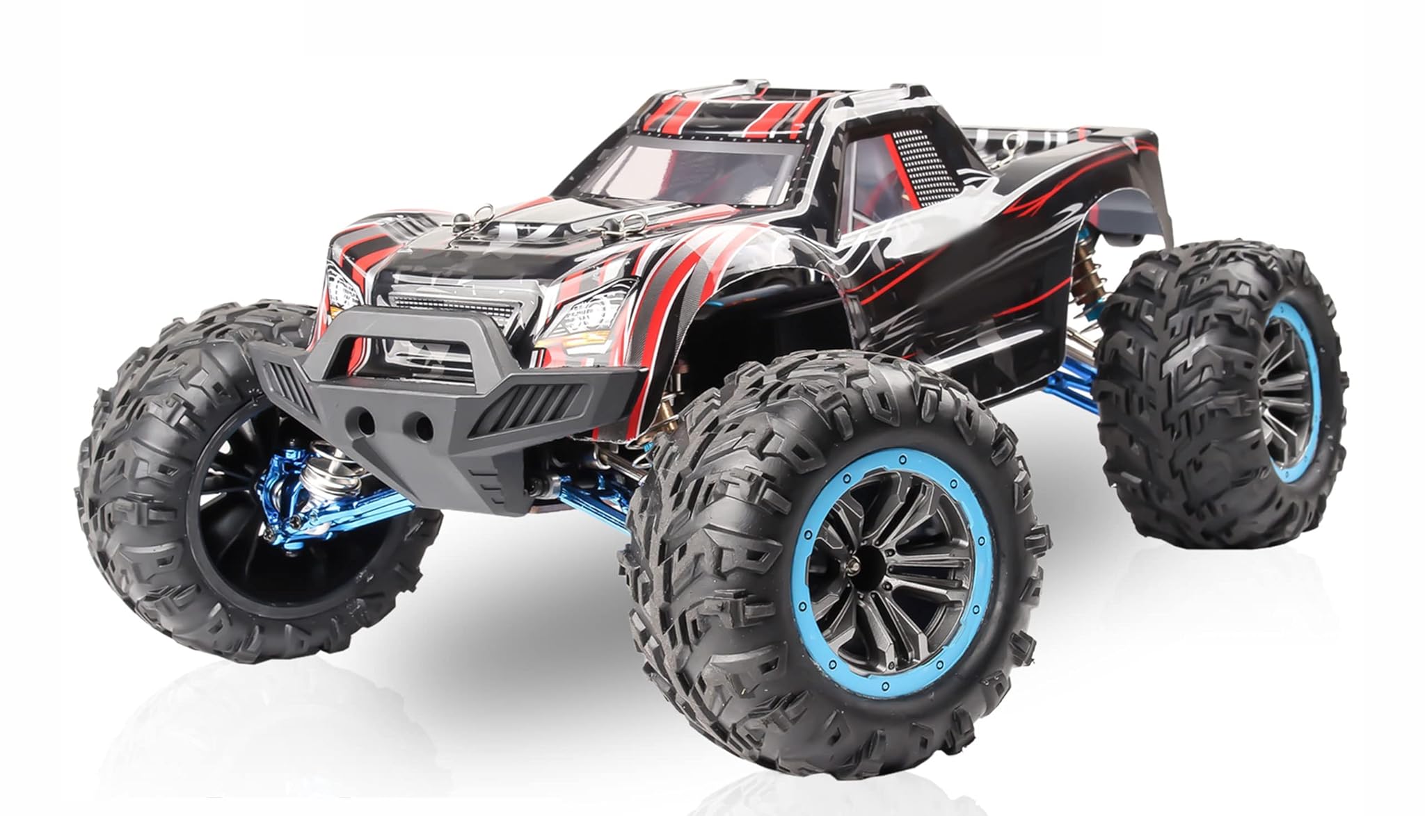 Amewi Crusher Monster Truck brushless 4WD 1:10 80km/h RTR nero/rosso RC telecomandato