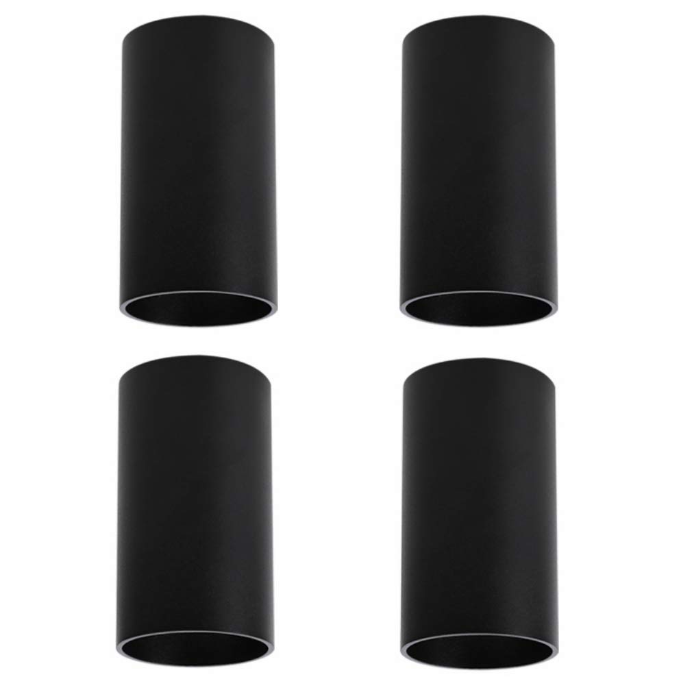 Klighten 4 Pcs Faretto a Soffitto Rotonda Nero GU10