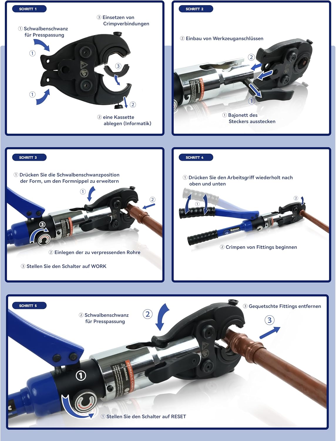 Amzcnc Pinza a Pressa Professionale V e TH - immagine 5