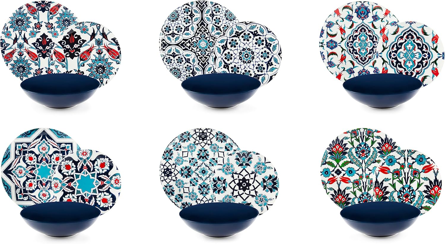 Excelsa Topkapi Servizio Piatti 18 Pezzi Multicolore