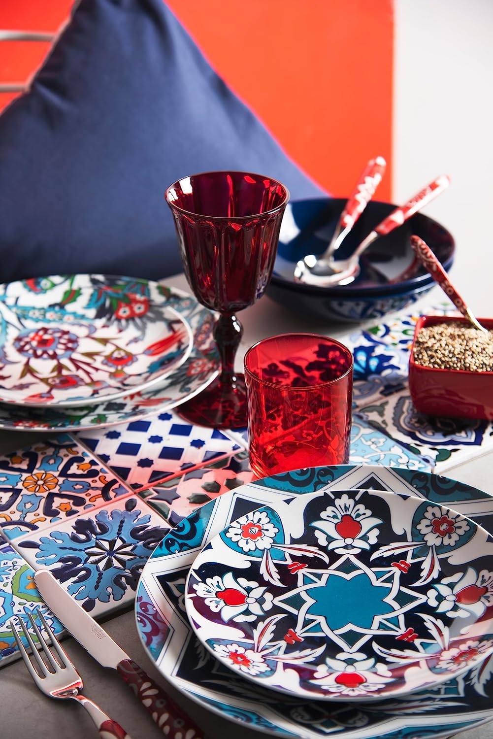 Excelsa Topkapi Servizio Piatti 18 Pezzi Multicolore - immagine 4