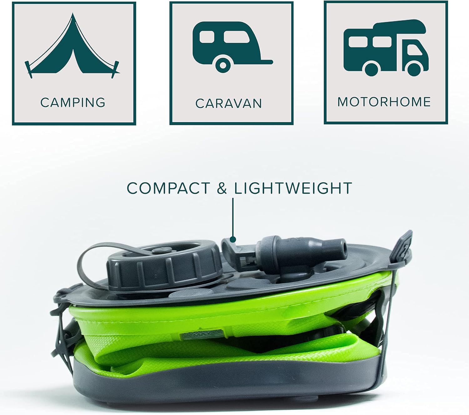 Colapz 2 in 1 - Serbatoio Acqua da Campeggio 8 Litri, Verde - immagine 4