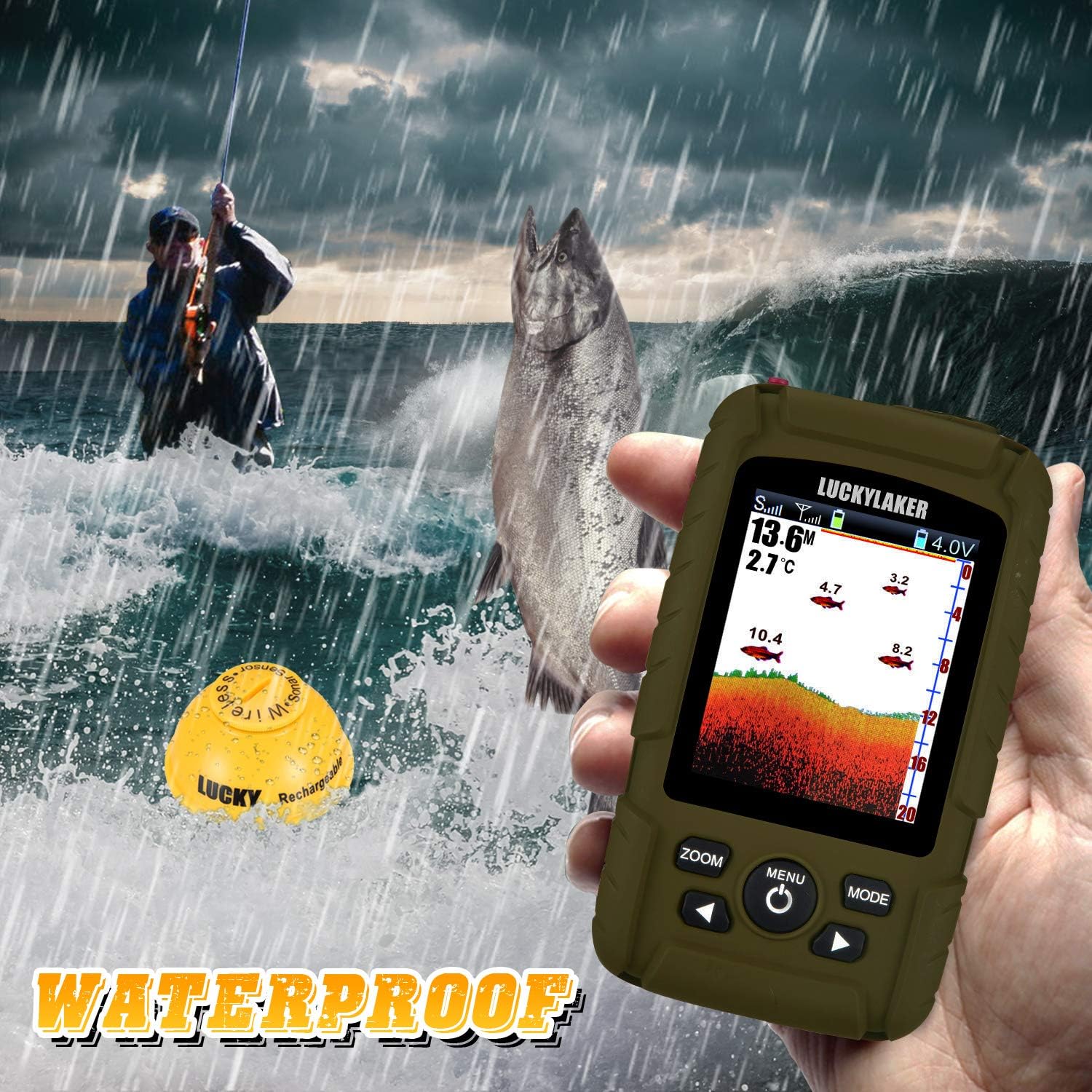 Lucky Fishfinder Ecoscandaglio Portatile Impermeabile - immagine 2