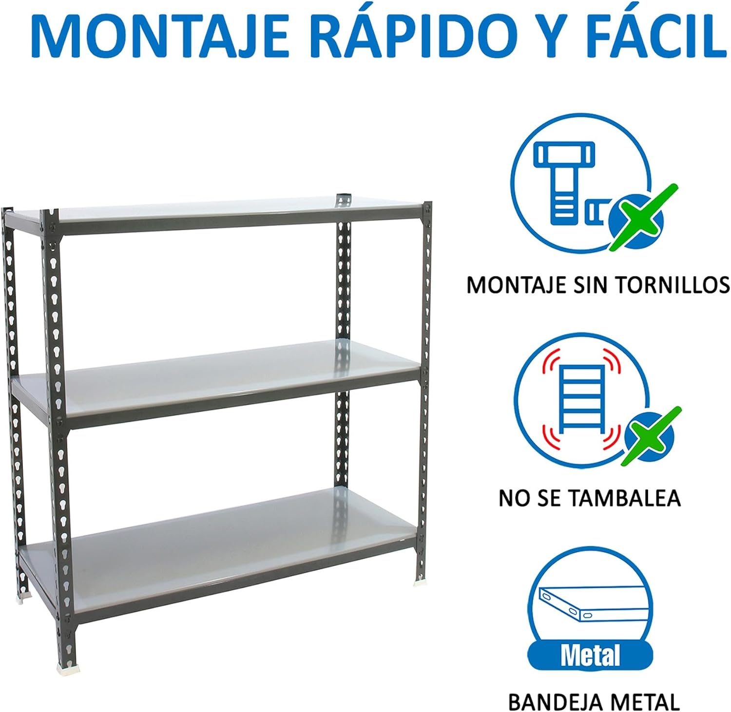 Simon Rack Simonclick - Scaffale 3 Livelli 900x1100x500 mm - immagine 6