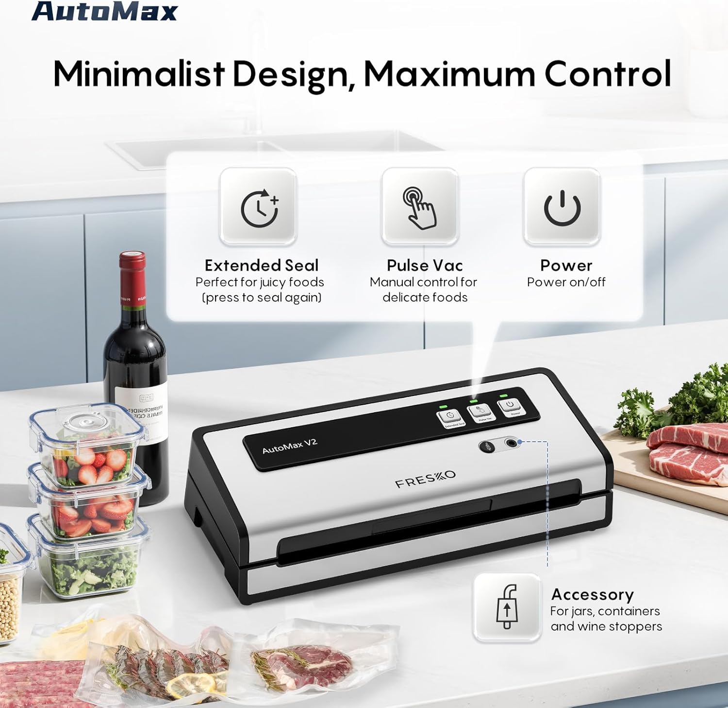 Fresko Automax V2 - Macchina Sottovuoto Automatica 140W - immagine 4