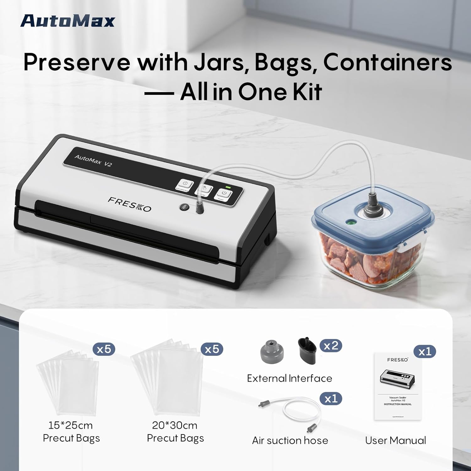 Fresko Automax V2 - Macchina Sottovuoto Automatica 140W - immagine 6