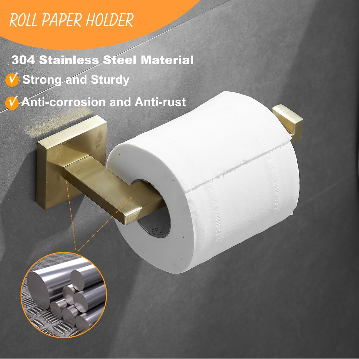 Beelee BA203BG-5 - Set Accessori Bagno 4 Pezzi - immagine 5