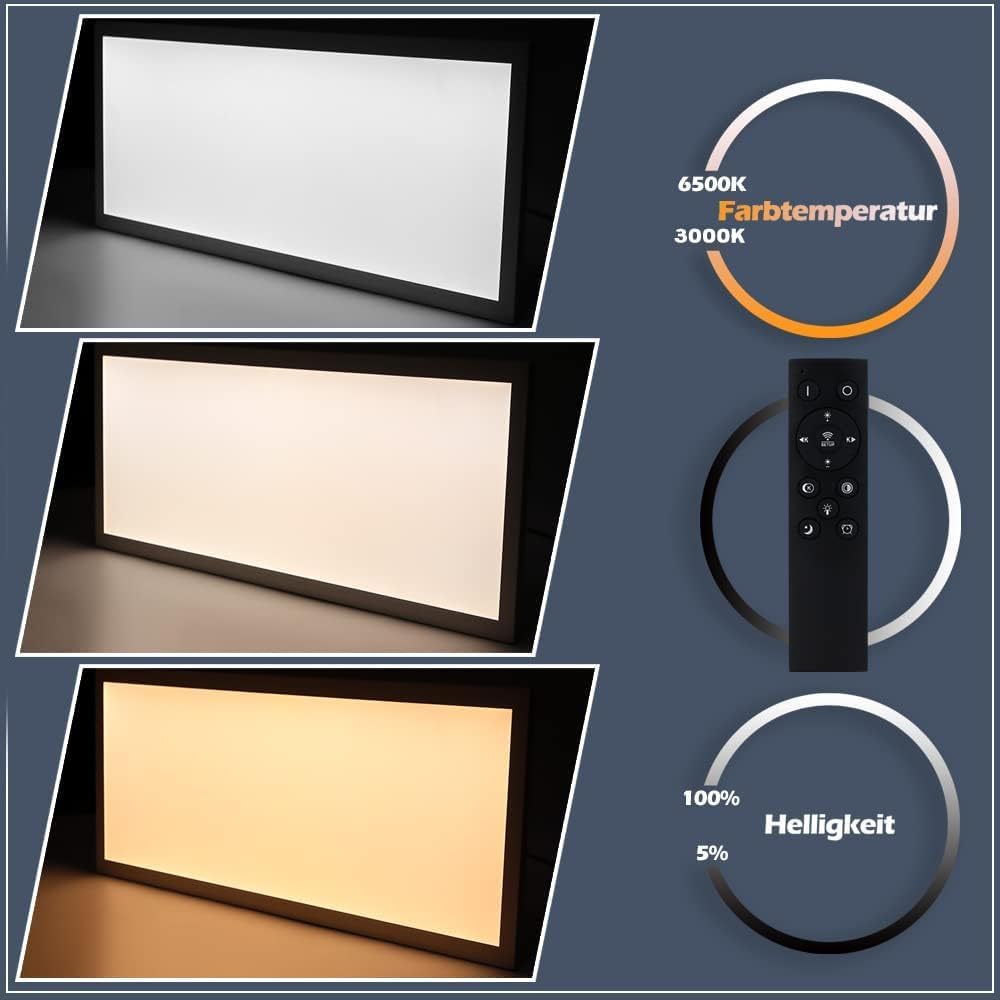 Cbjktx LED Plafoniera Dimmable Pannello 100x25CM - immagine 3