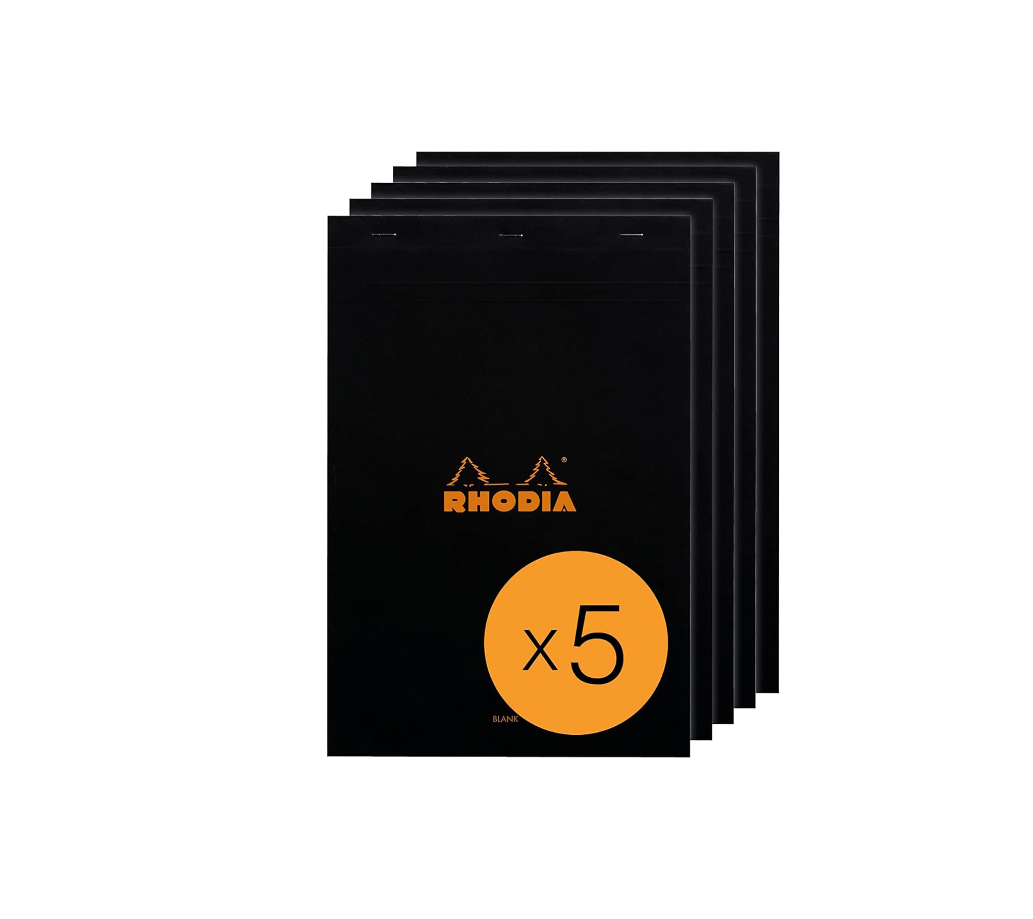 Rhodia Bloc-Notes N°19 Black A4+ - Confezione da 5