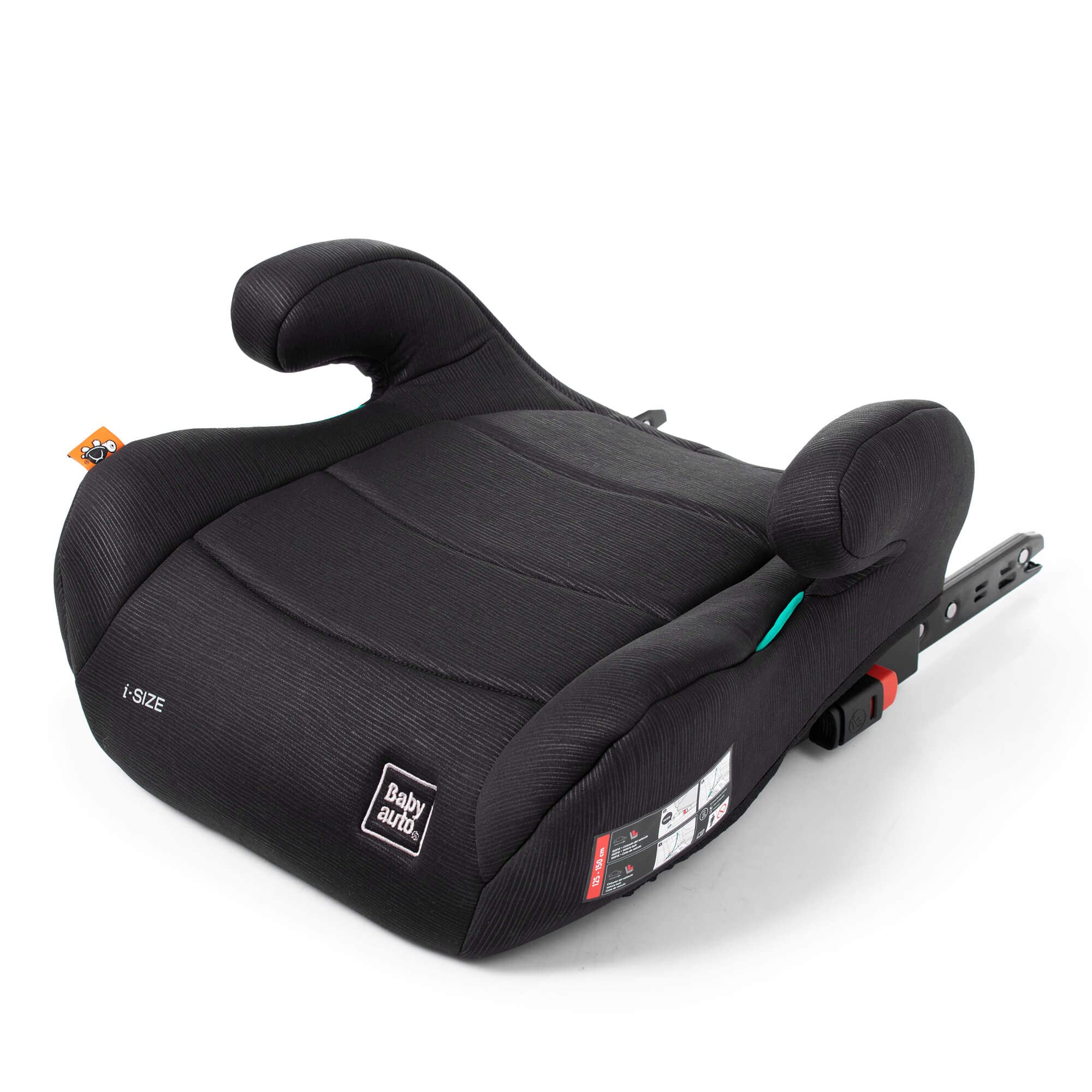 Rialzo per bambini babyauto nauna i-size 125-150 cm black line
