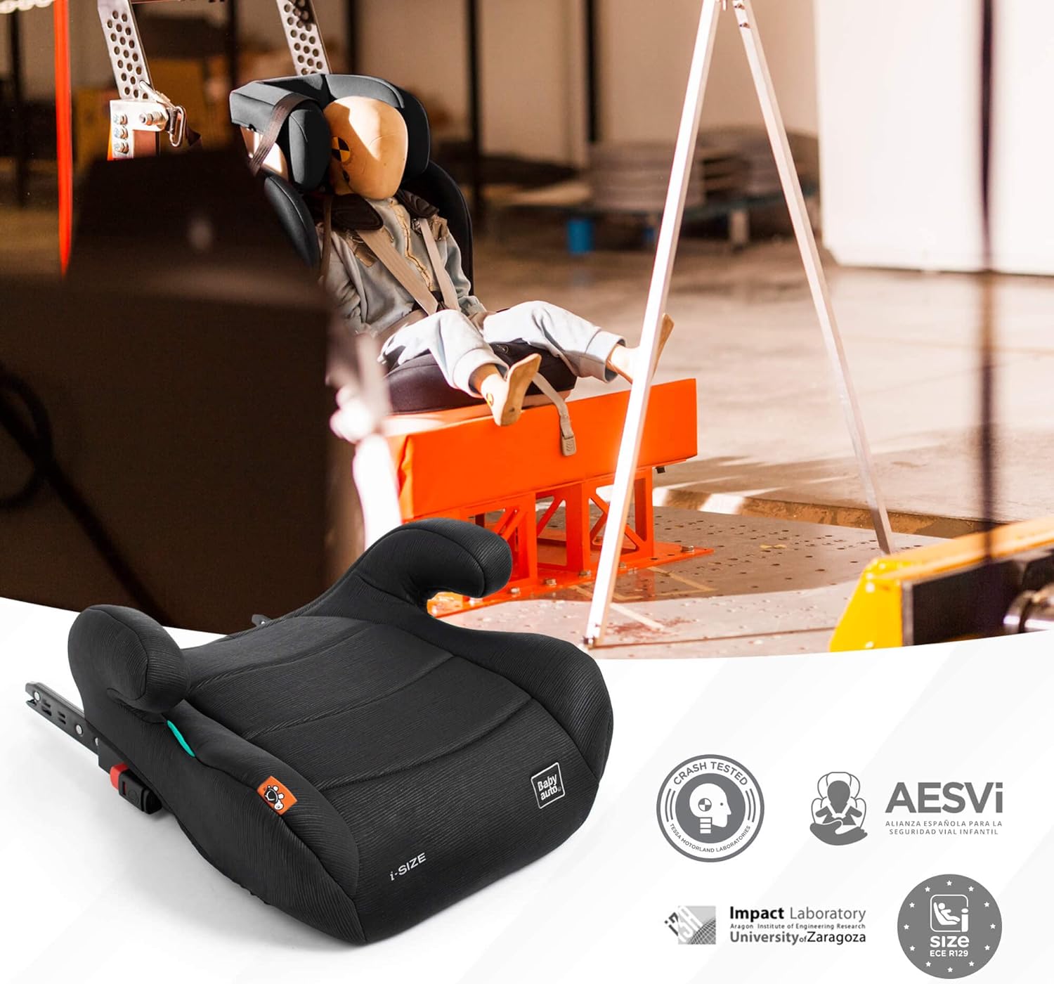 Rialzo per bambini babyauto nauna i-size 125-150 cm black line - immagine 5