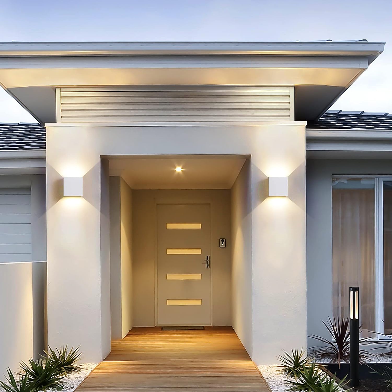 Applique LED da Parete 6W 3000K, Bianco (4pz) - immagine 10