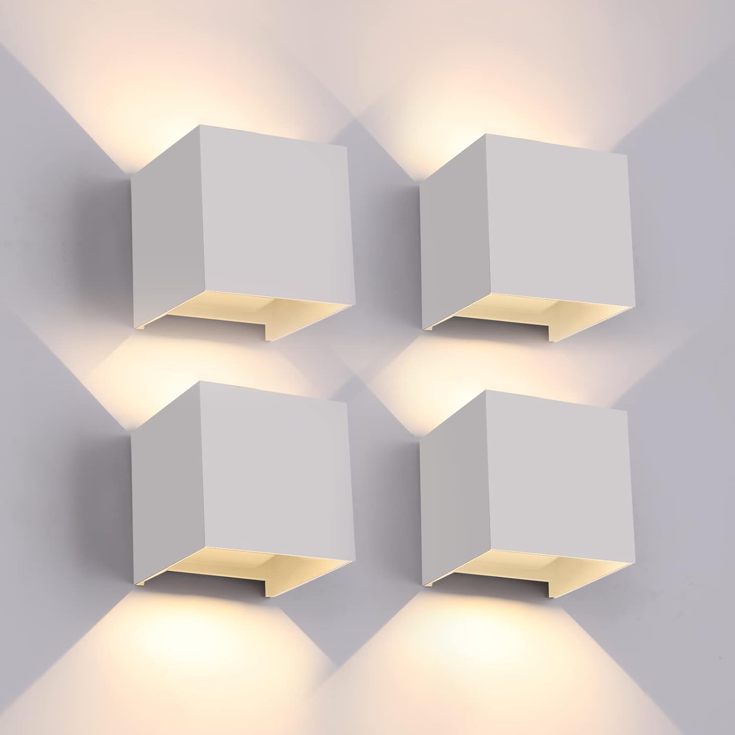 Applique LED da Parete 6W 3000K, Bianco (4pz) - immagine 1