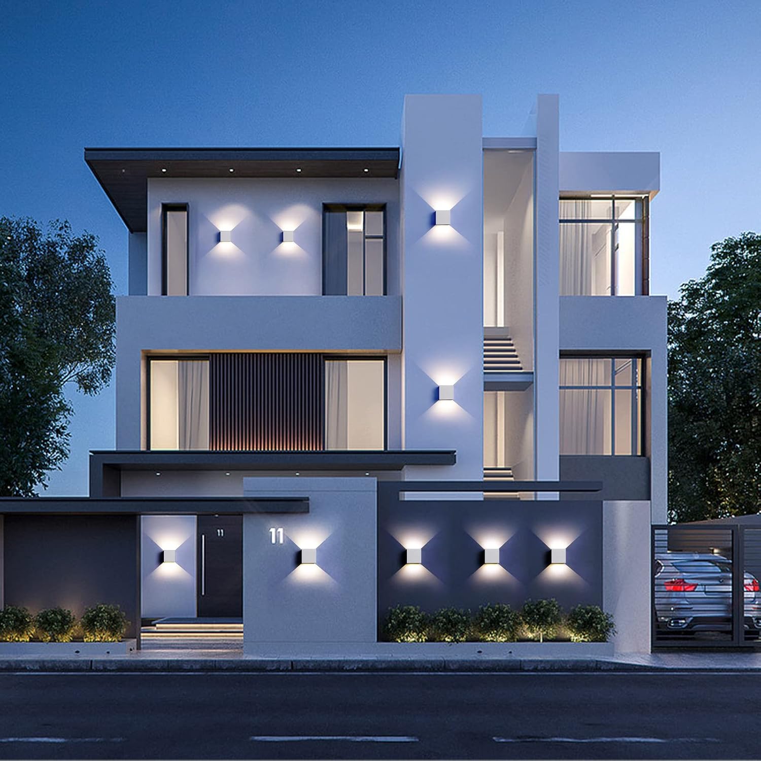 Applique LED da Parete 6W 3000K, Bianco (4pz) - immagine 5