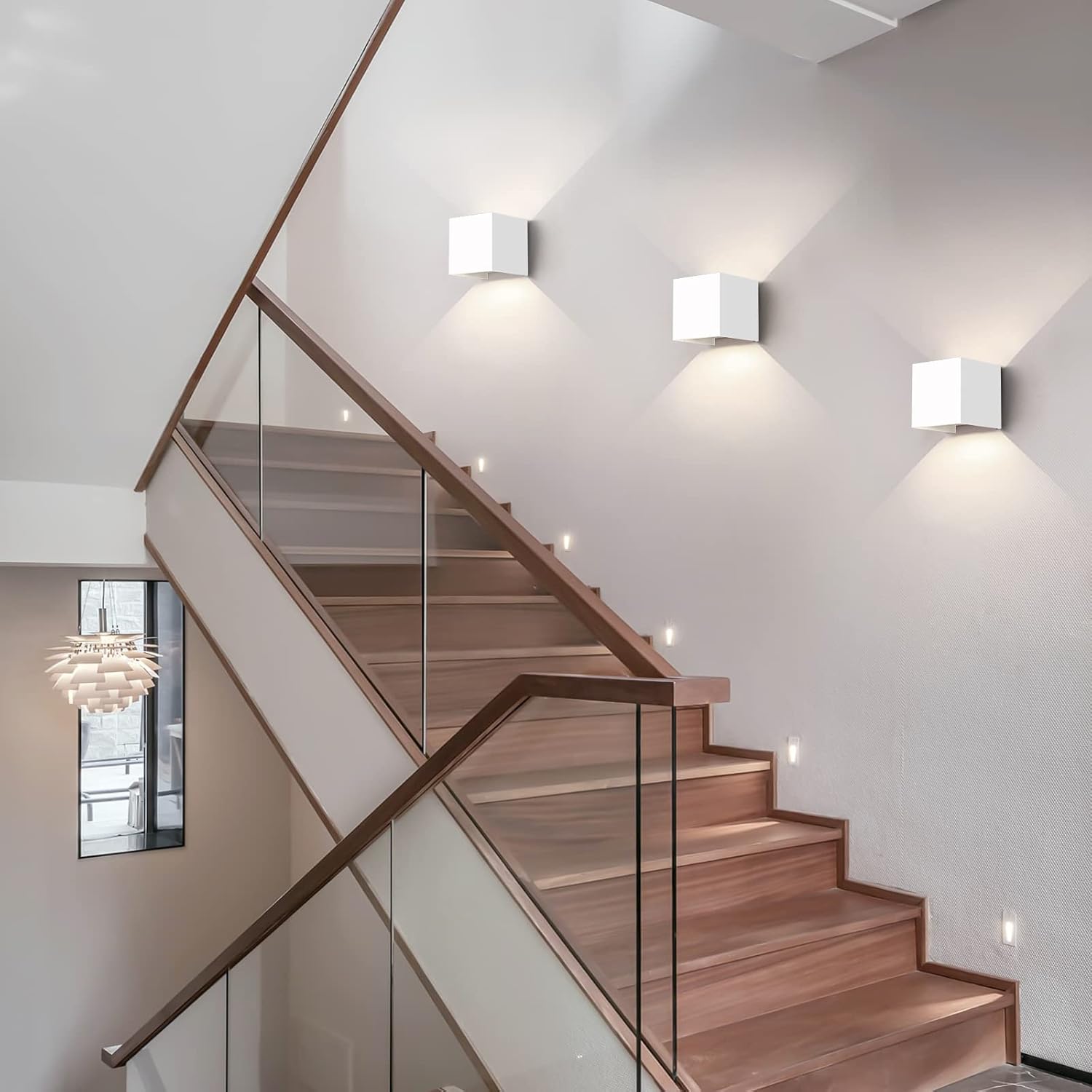 Applique LED da Parete 6W 3000K, Bianco (4pz) - immagine 9