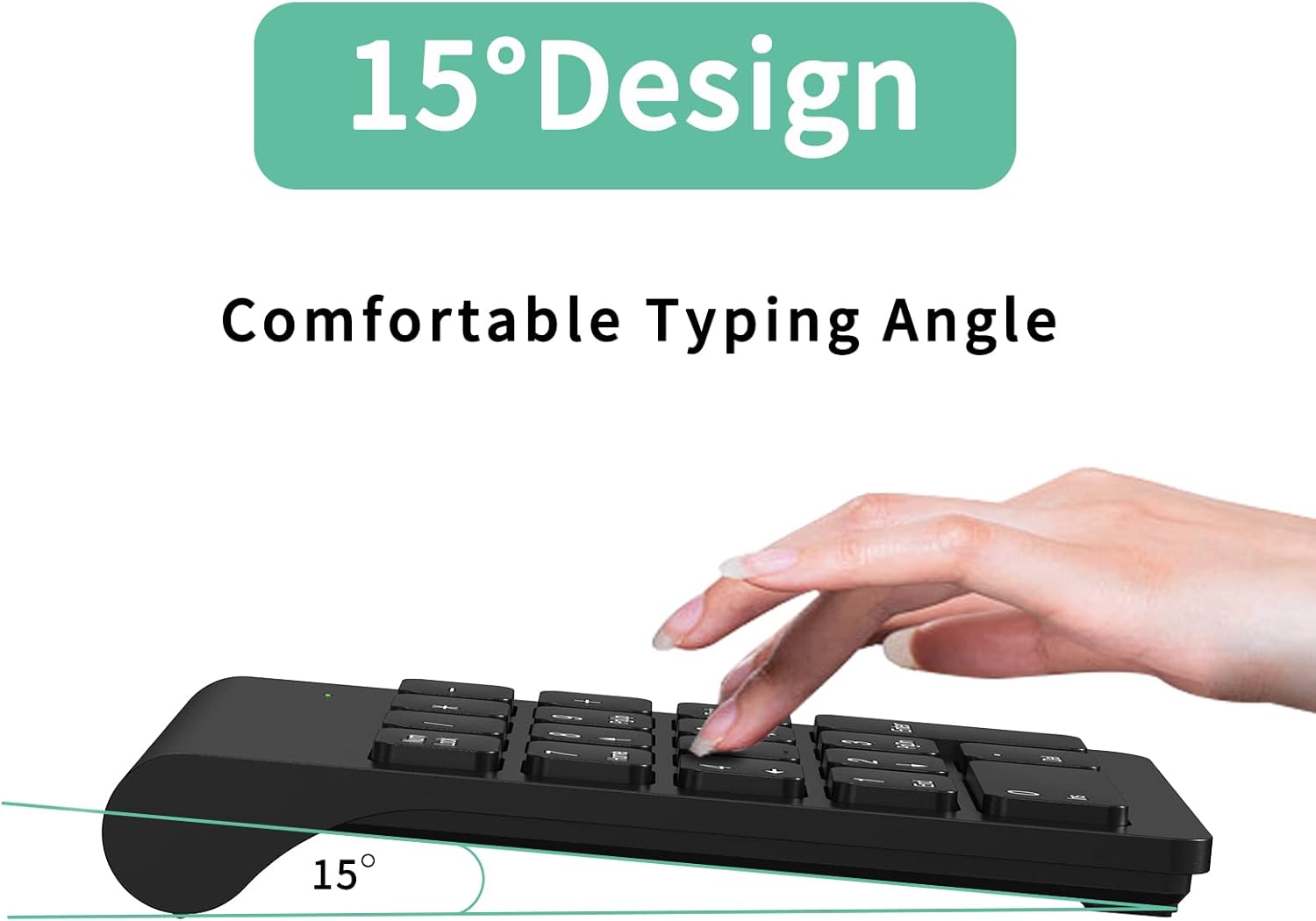 Cimetech Mini Tastierino Numerico Wireless 2.4G 18 Tasti - immagine 2