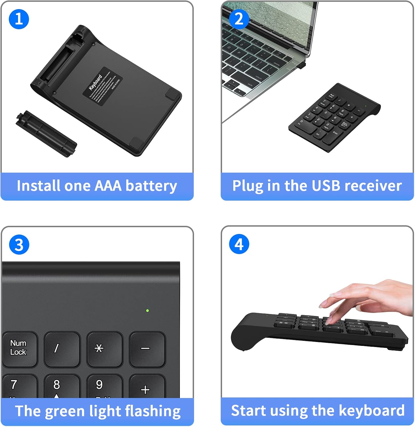 Cimetech Mini Tastierino Numerico Wireless 2.4G 18 Tasti - immagine 7