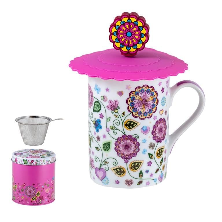 Drw Set 6 Mugs Infusion con Filtro Acciaio Inox