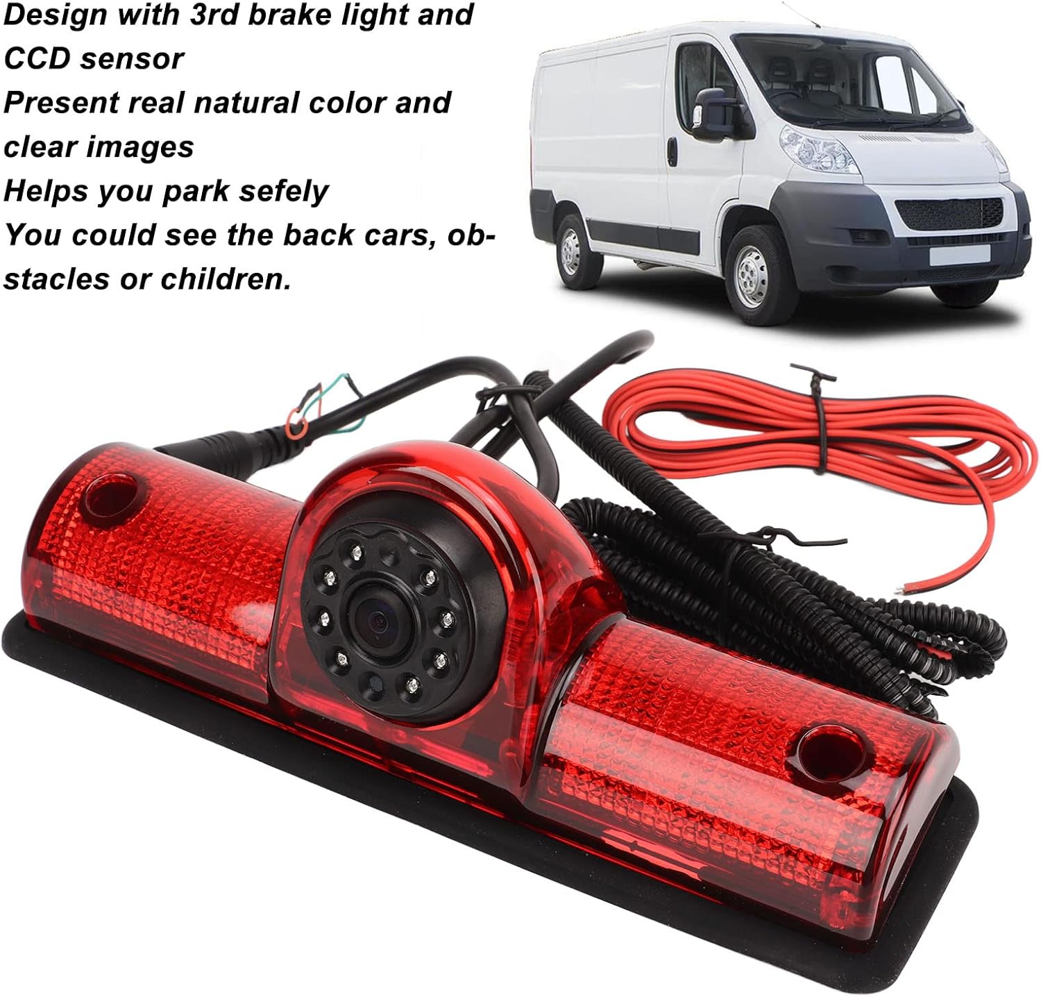 Telecamera con Luce Freno per Auto DC12V - immagine 5