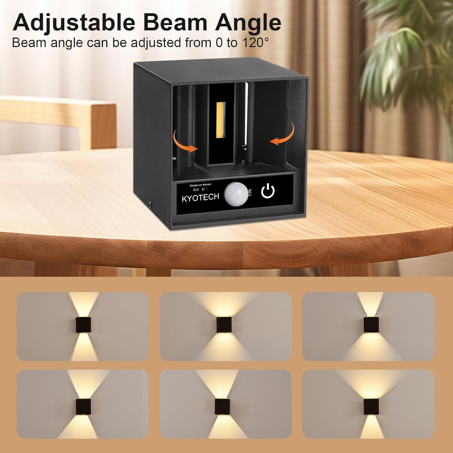 Applique da Parete LED 12W IP65, Nero (2 Pezzi) - immagine 2