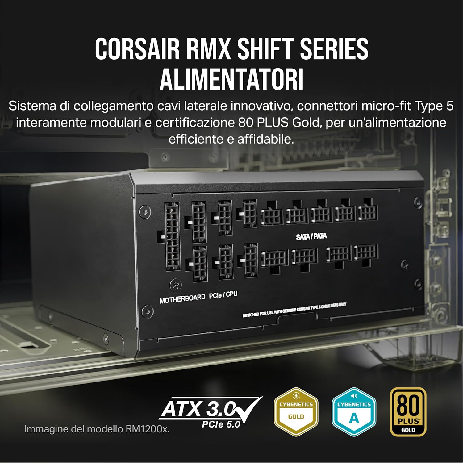 Corsair RM1000x SHIFT - Alimentatore ATX Modulare 1000W - immagine 2