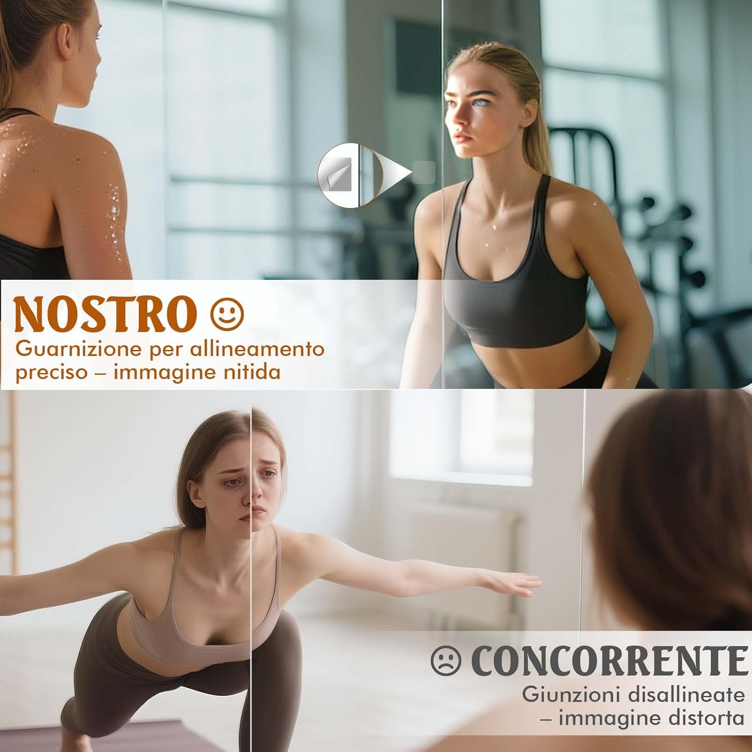 Weer Specchio da Palestra 140x42cm (2 pezzi) - immagine 3