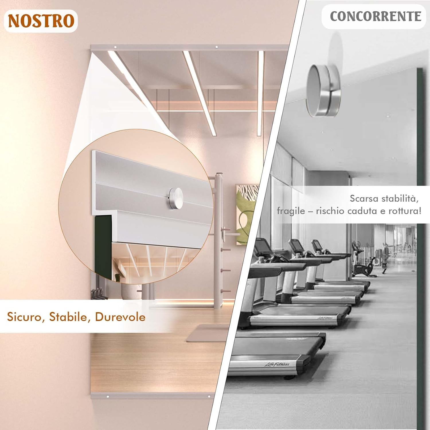 Weer Specchio da Palestra 140x42cm (2 pezzi) - immagine 6