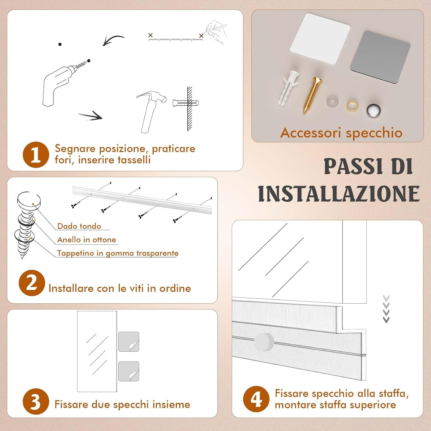 Weer Specchio da Palestra 140x42cm (2 pezzi) - immagine 7