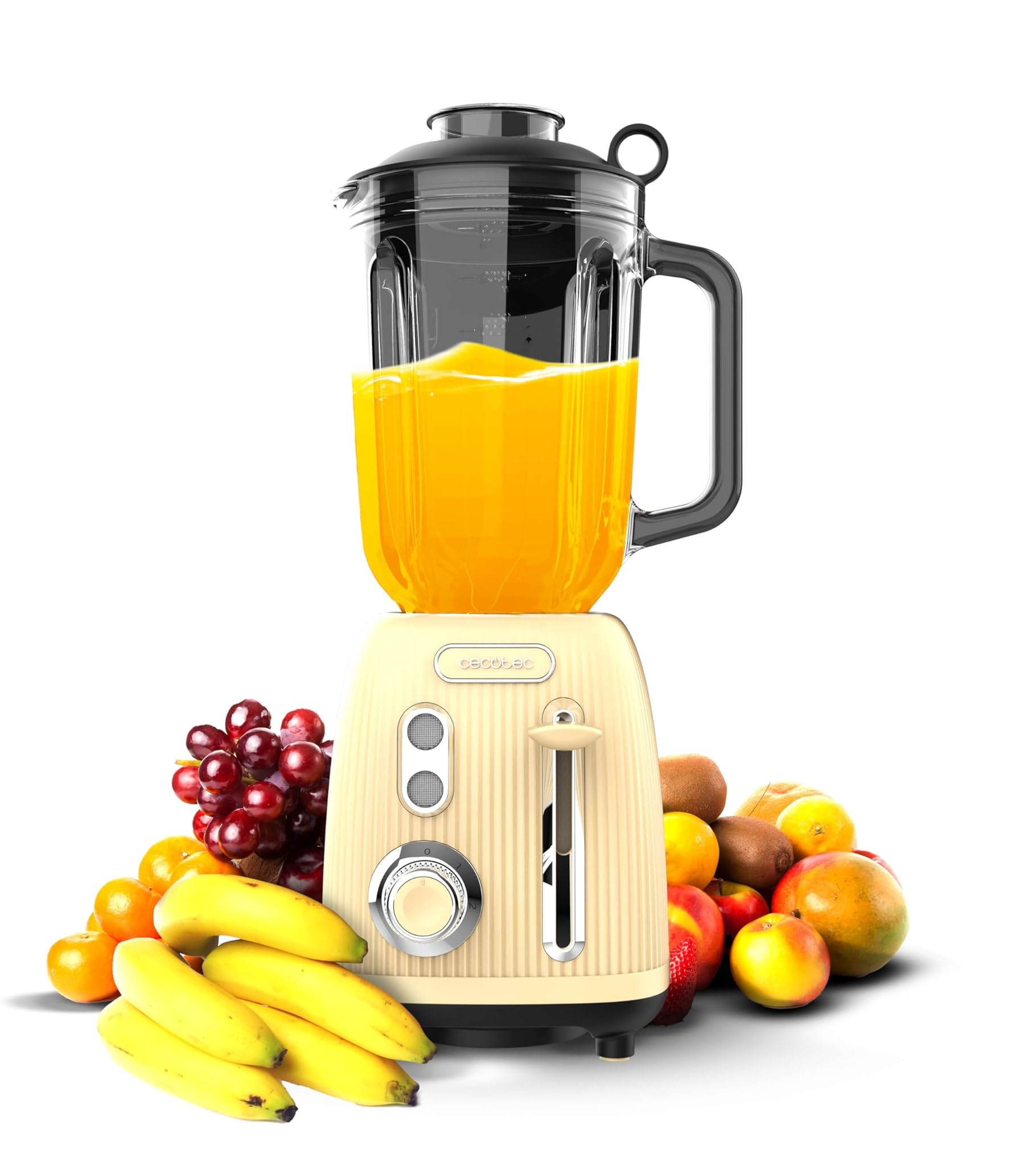 Cecotec Frullatore da Tavolo Power Black Titanium RetroYellow